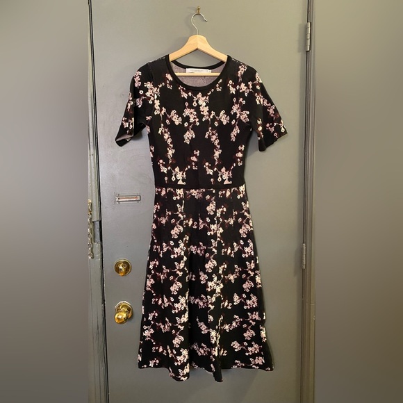 Contemporaine by Simons Floral Jacquard Structured Knit Midi Dress EUC - Picture 2 of 10